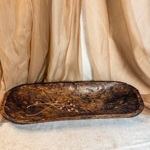 Hand Carved Wooden Dough Bowl